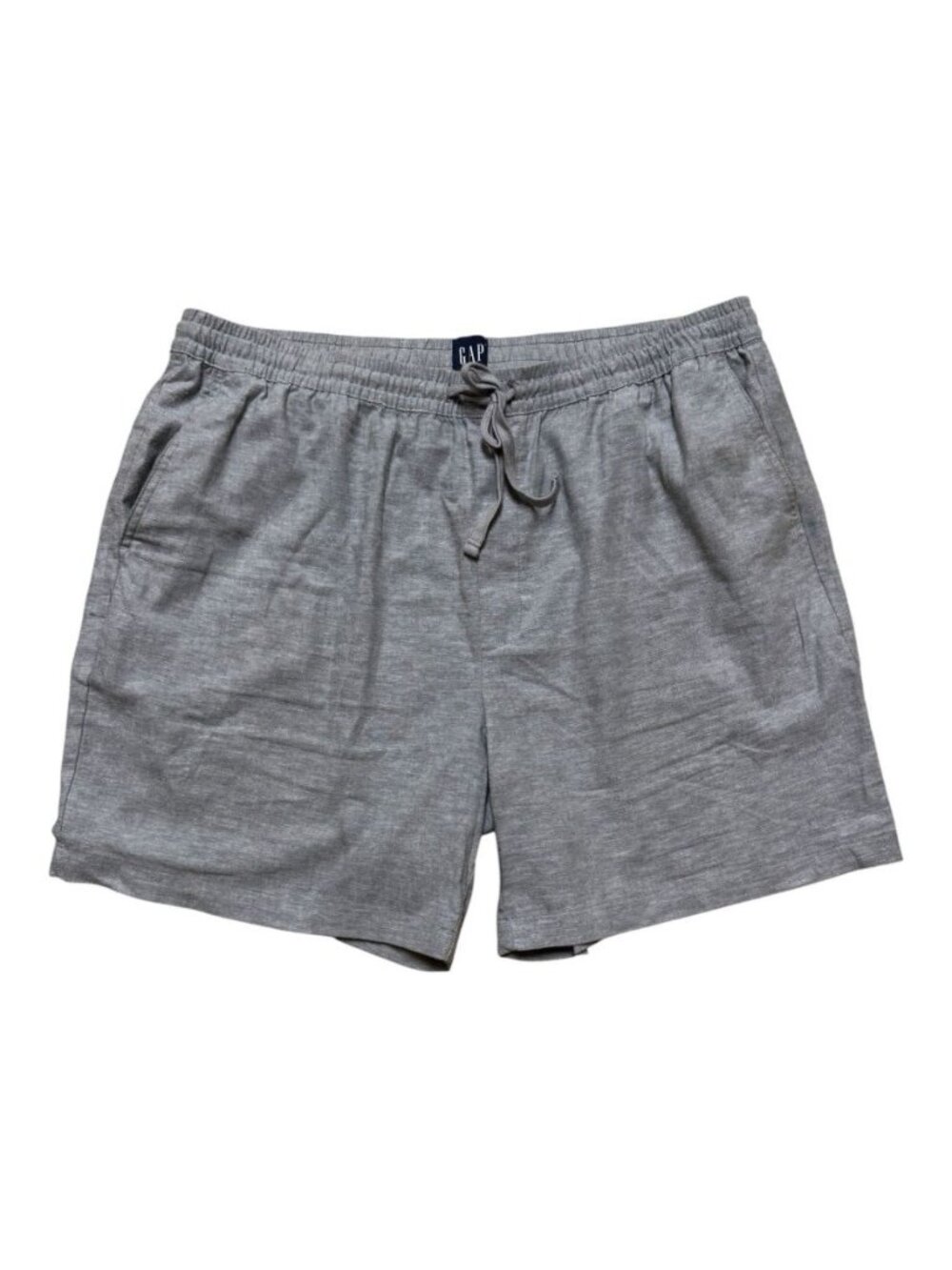 Gap Men’s Linen Cotton Blend Pull On Shorts Gray XXL